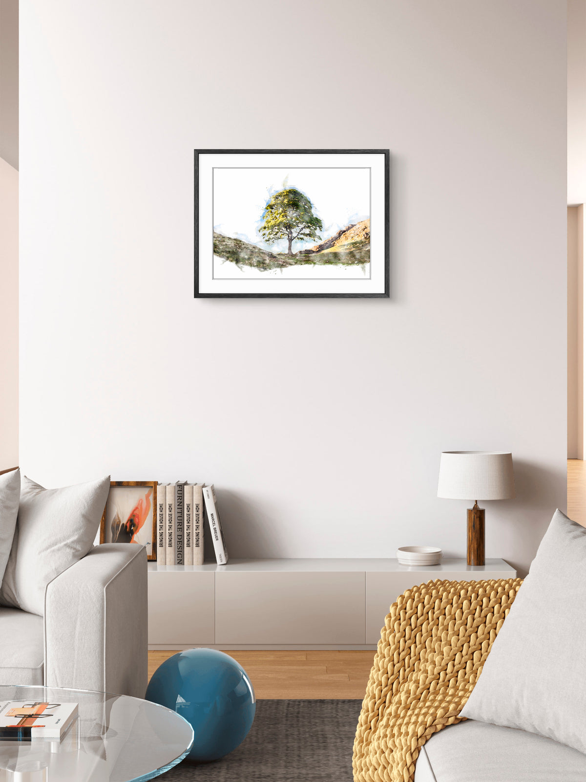 Sycamore Gap Tree | Digital Watercolour | Northumberland