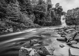 High Force Waterfall - Black and White - County Durham