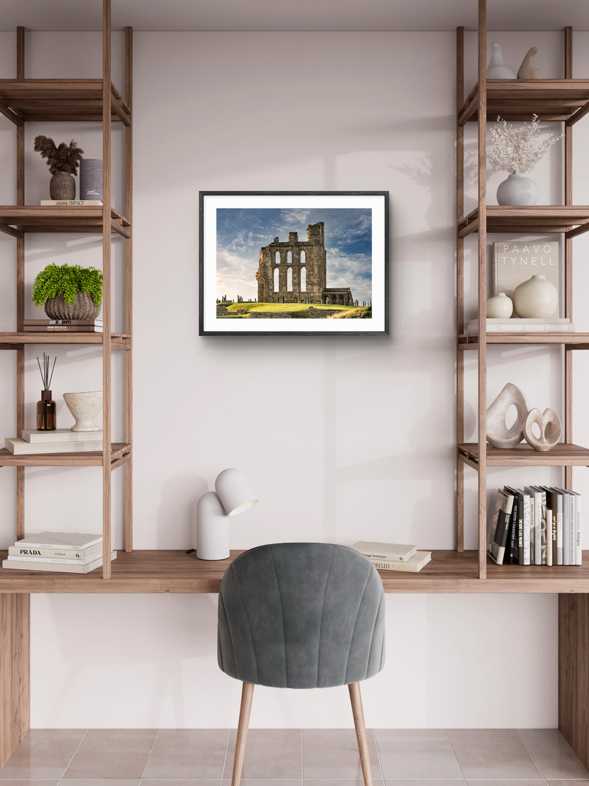 Tynemouth Priory - Tynemouth - North Tyneside wall art displayed in a styled room setting.