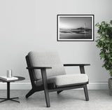 St Mary's Lighthouse - Sunset - Whitley Bay - Black and White