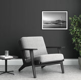 St Mary's Lighthouse - Sunset - Whitley Bay - Black and White