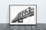 Queen Elizabeth II Metro Bridge - Newcastle Gateshead - Black and White