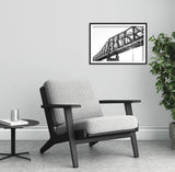 Queen Elizabeth II Metro Bridge - Newcastle Gateshead - Black and White