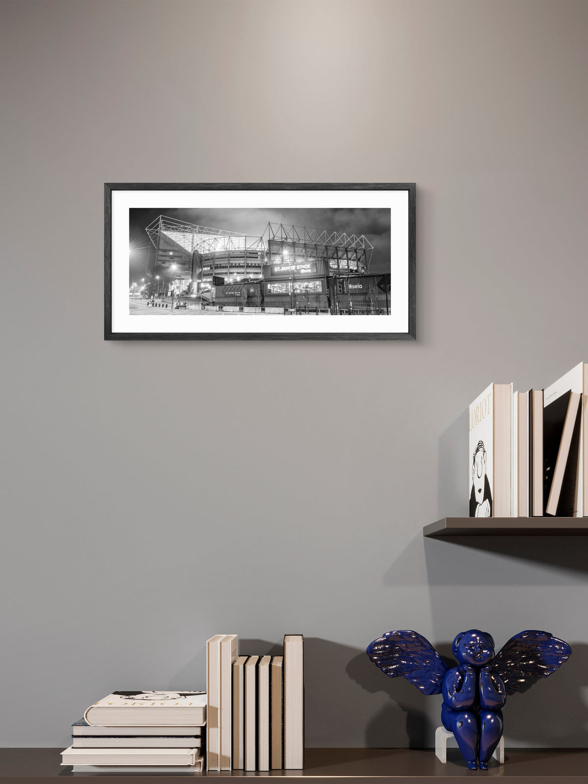 St James’ Park Panoramic Print | Newcastle Black & White