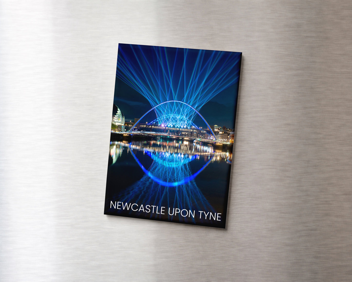 Newcastle Laser Light Show Magnet 9 x 6.5 cm rectangular photography magnet
