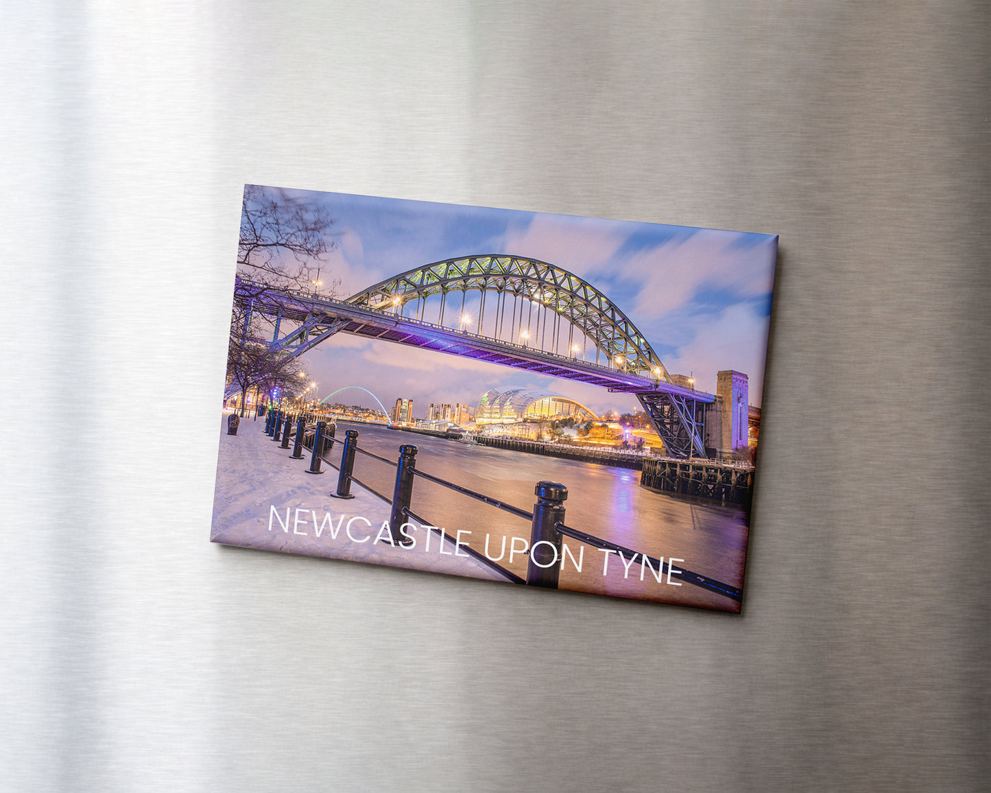 Newcastle Quayside Winter Magnet 9 x 6.5 cm rectangular photography magnet