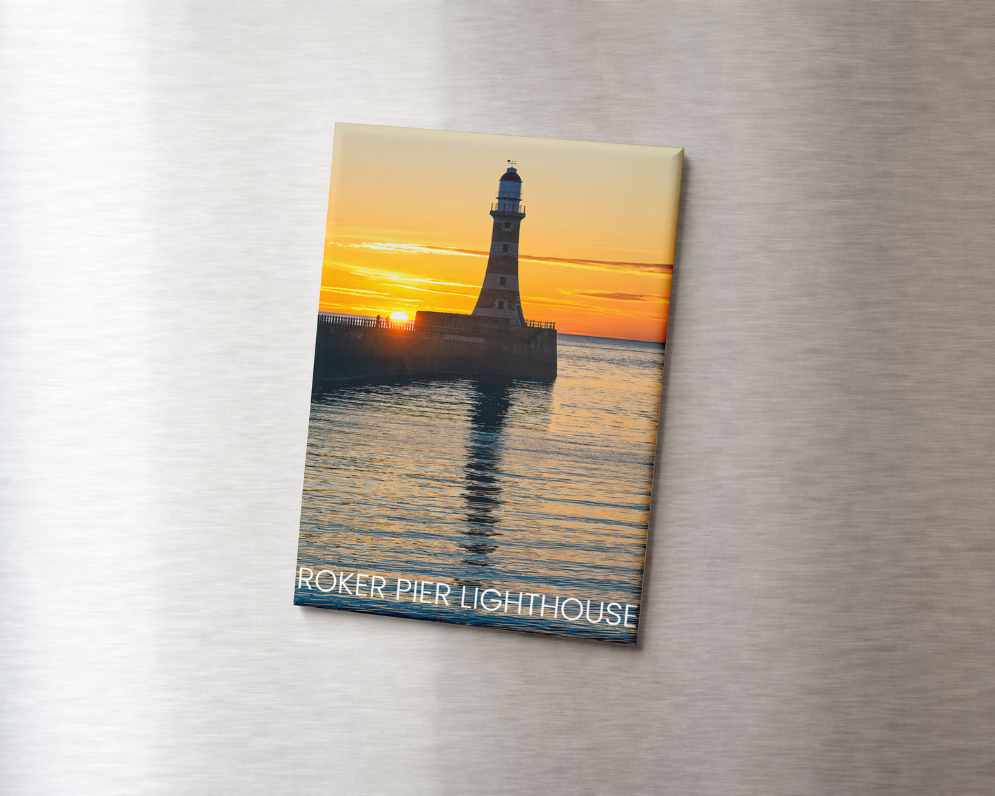 Roker Pier Lighthouse Sunrise Magnet 9 x 6.5 cm rectangular photography magnet