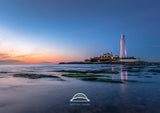 St Mary's Lighthouse - Sunset Sky - Whitley Bay - North Tyneside