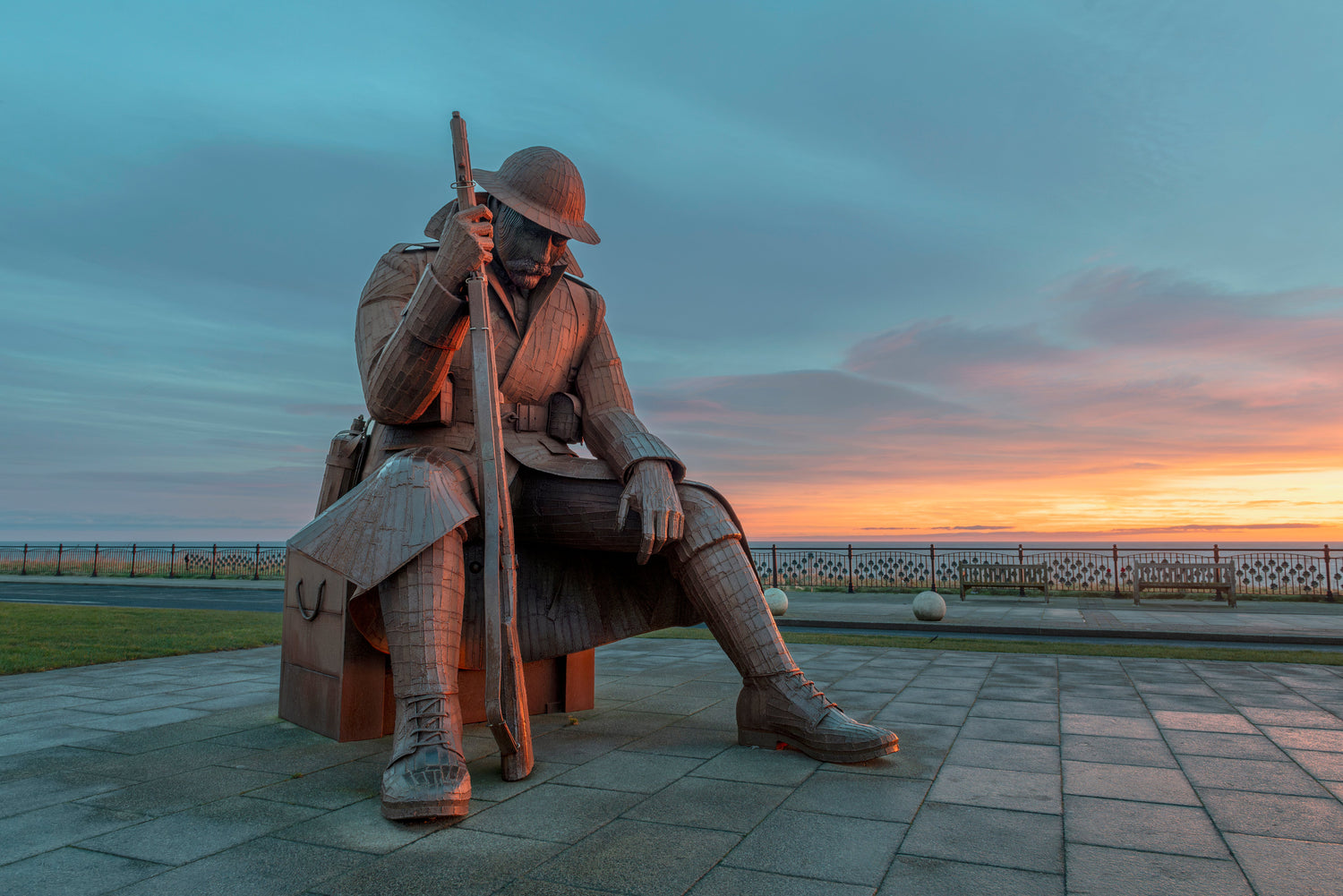 Tommy - World War One Soldier - Seaham - County Durham - Black and White