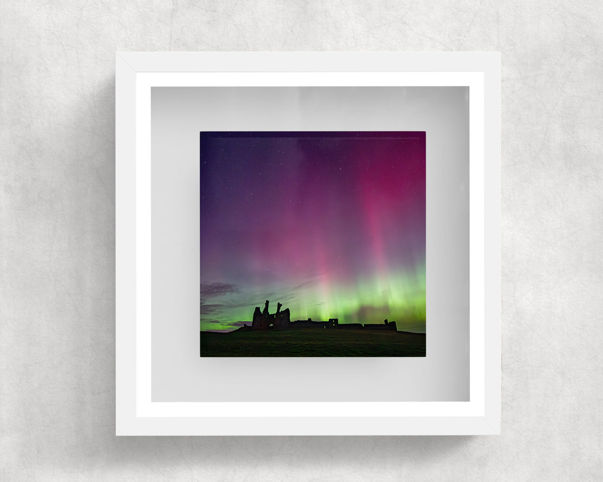 Box Frame - Northern Lights - Dunstanburgh Castle