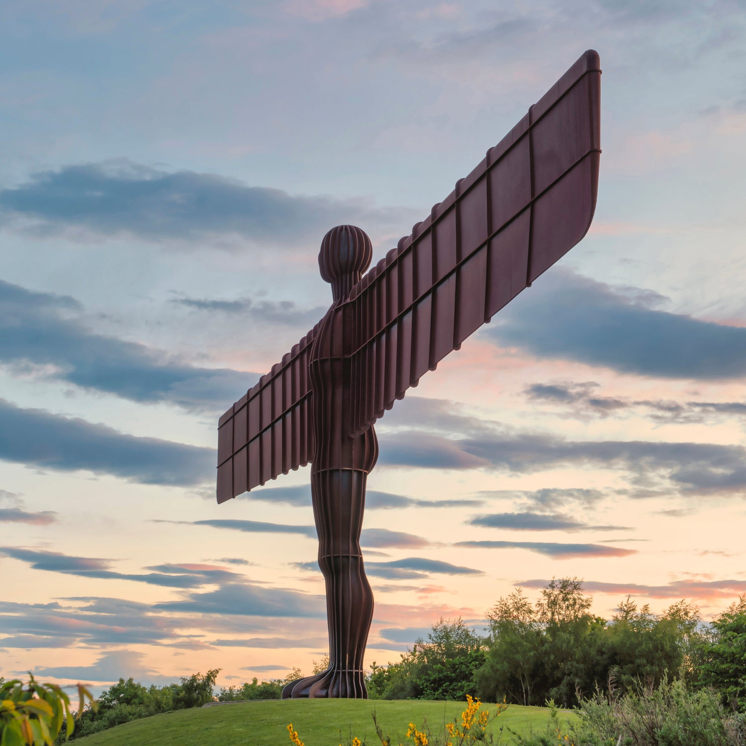 The Angel of the North is a contemporary sculpture, designed by Antony Gormley, located in Gateshead, Tyne and Wear, England - North East Captures