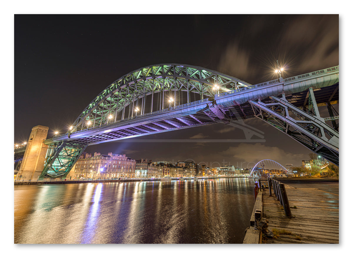 Tyne Bridge - Seen from The Gateshead Quayside - Gateshead shown as a canvas print.