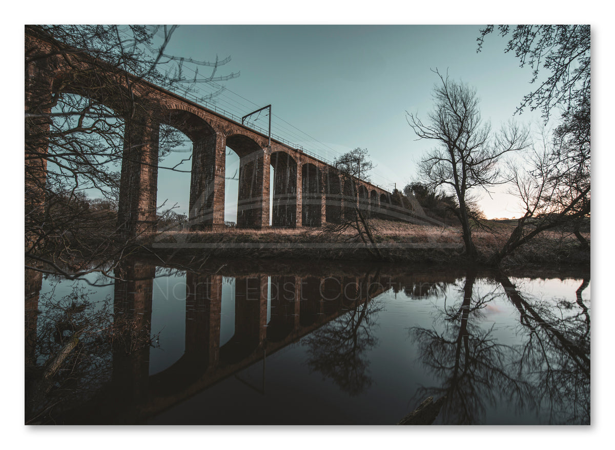 Lesbury Railway Viaduct - Alnmouth - Northumberland shown as a canvas print.