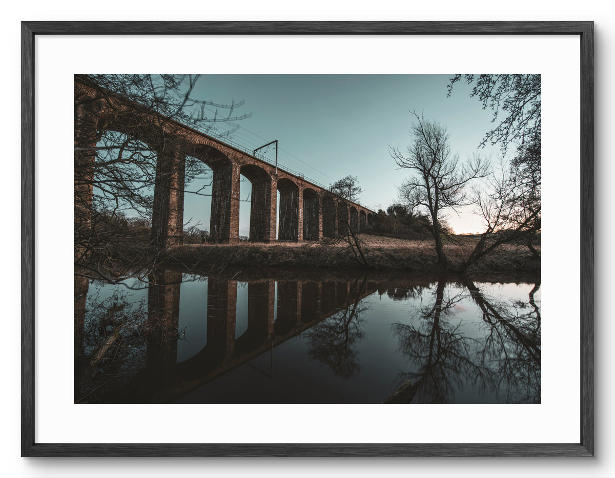 Lesbury Railway Viaduct - Alnmouth - Northumberland shown as a framed photographic print.