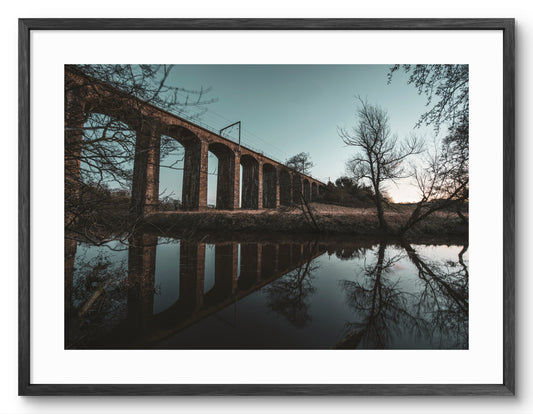 Lesbury Railway Viaduct - Alnmouth - Northumberland shown as a framed photographic print.