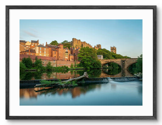 Framwellgate Bridge Durham - Crossing The River Wear - Durham shown as a framed photographic print.