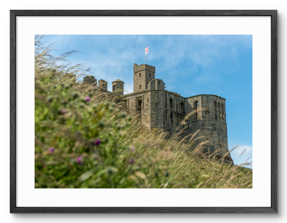 Warkworth Castle - Warkworth - Northumberland shown as a framed photographic print.