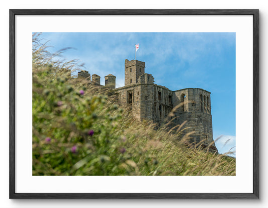 Warkworth Castle - Warkworth - Northumberland shown as a framed photographic print.