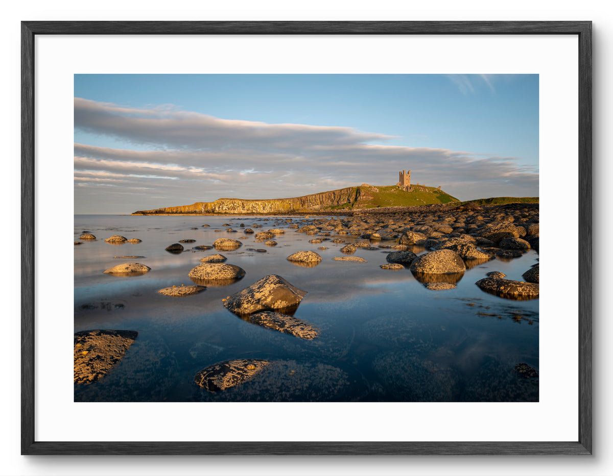 Boulder Beach Death Rocks at Embleton shown as a framed photographic print.