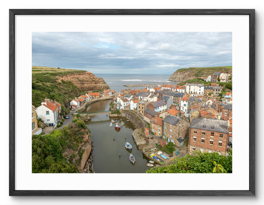 Staithes - Fishing Village - North Yorkshire shown as a framed photographic print.