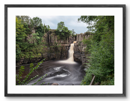 High Force Waterfall - Middleton-in-Teesdale - County Durham shown as a framed photographic print.