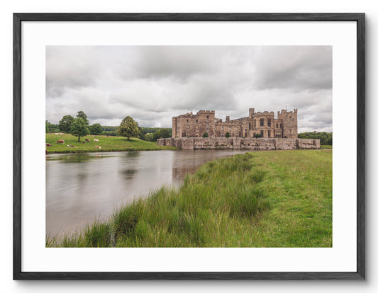 Raby Castle and Lake - Staindrop - County Durham shown as a framed photographic print.