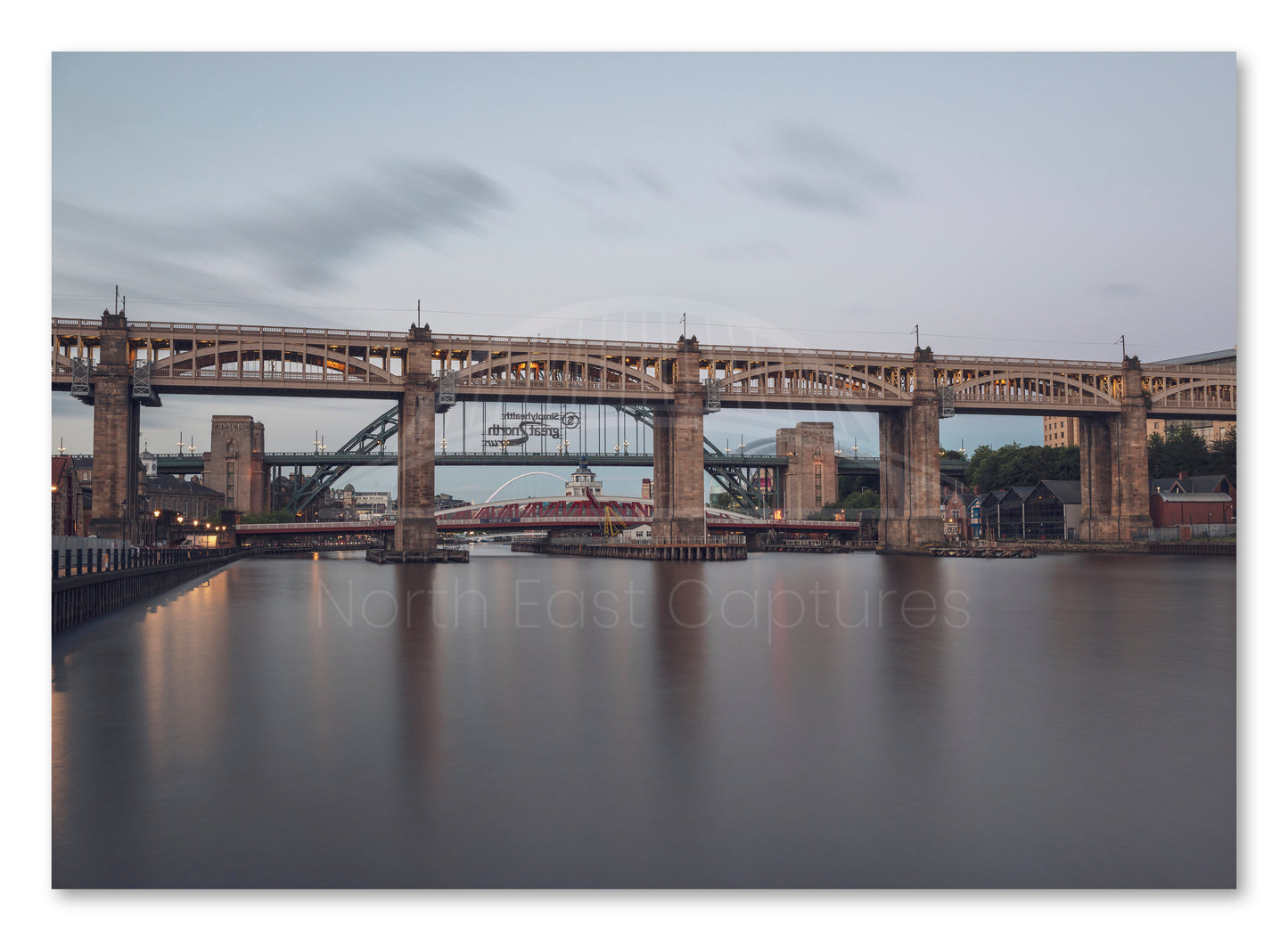 High Level Bridge - Tyne Bridge - Swing Bridges - Crossing The Tyne - Newcastle shown as a canvas print.