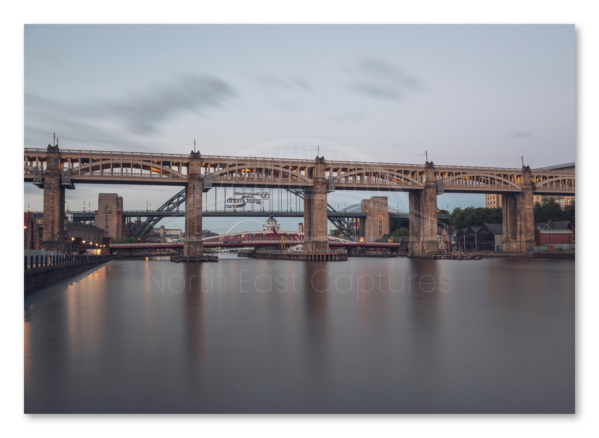 High Level Bridge - Tyne Bridge - Swing Bridges - Crossing The Tyne - Newcastle shown as a canvas print.