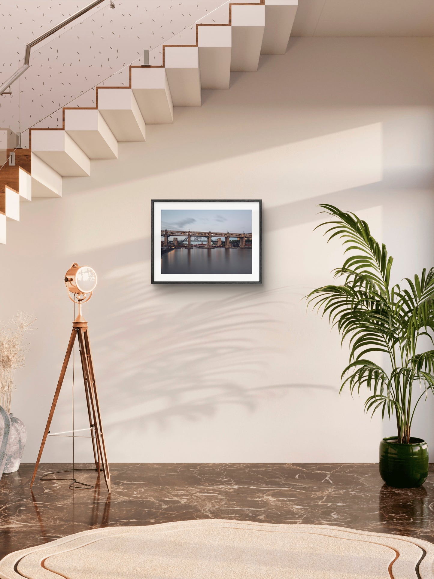 High Level Bridge - Tyne Bridge - Swing Bridges - Crossing The Tyne - Newcastle wall art displayed in a styled room setting.