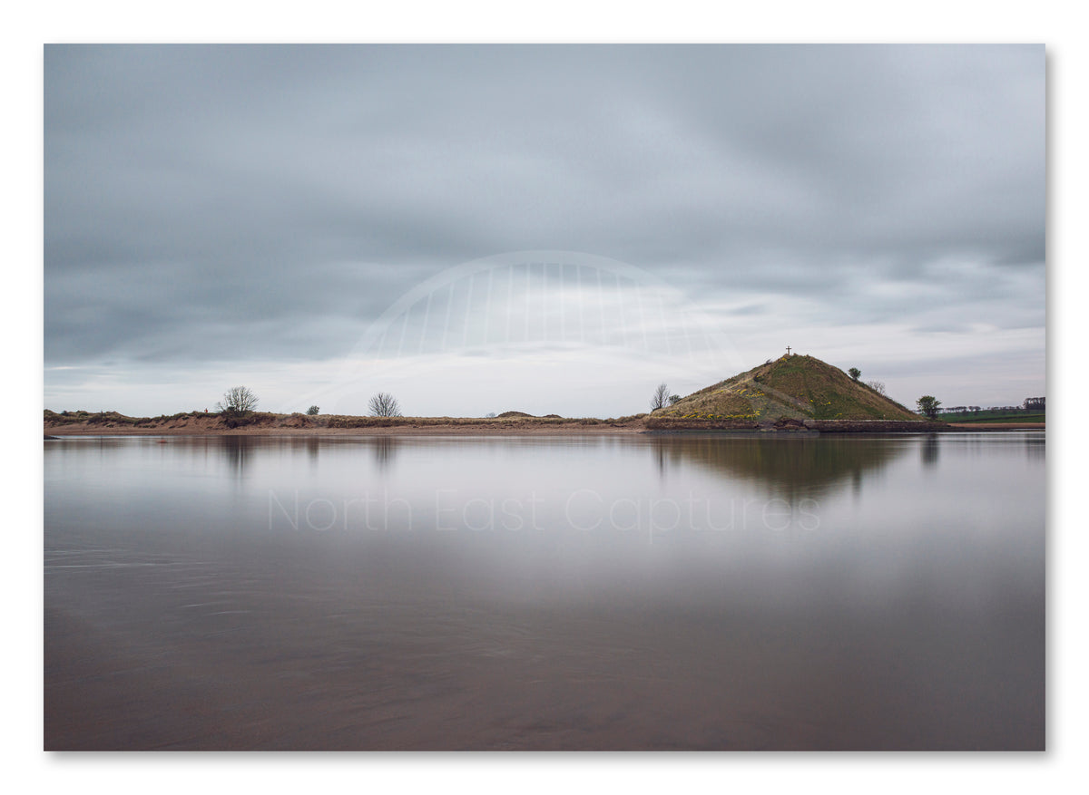 The River Aln and Church Hill - Alnmouth - Northumberland shown as a canvas print.