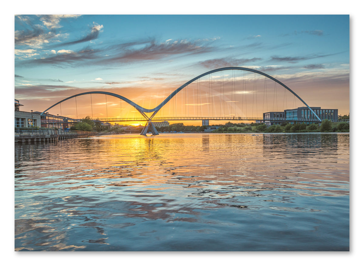 Infinity Bridge - Sunset - Last Light - Stockton on Tees shown as a canvas print.