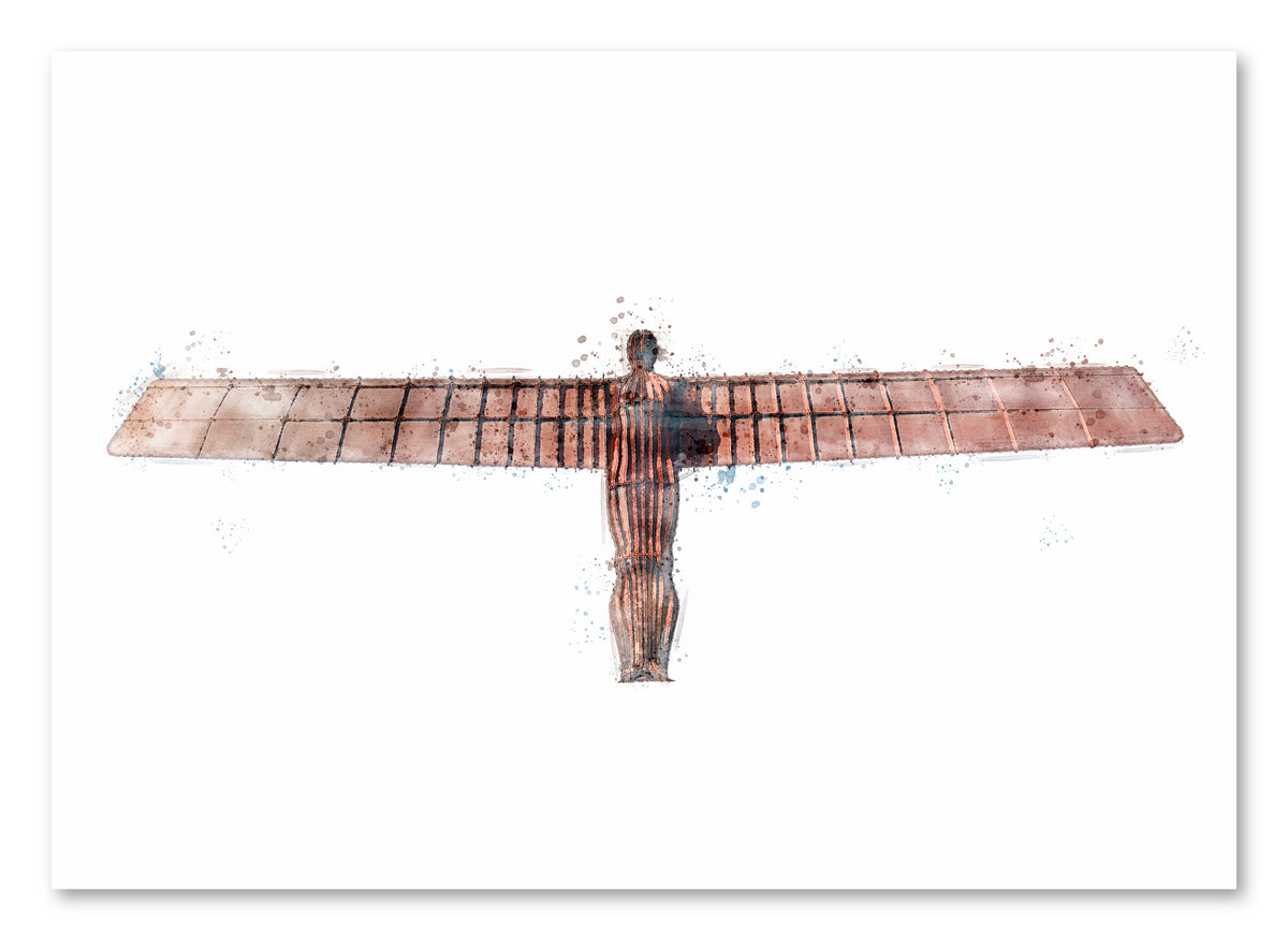 The Angel of the North - Digital Watercolour - Gateshead