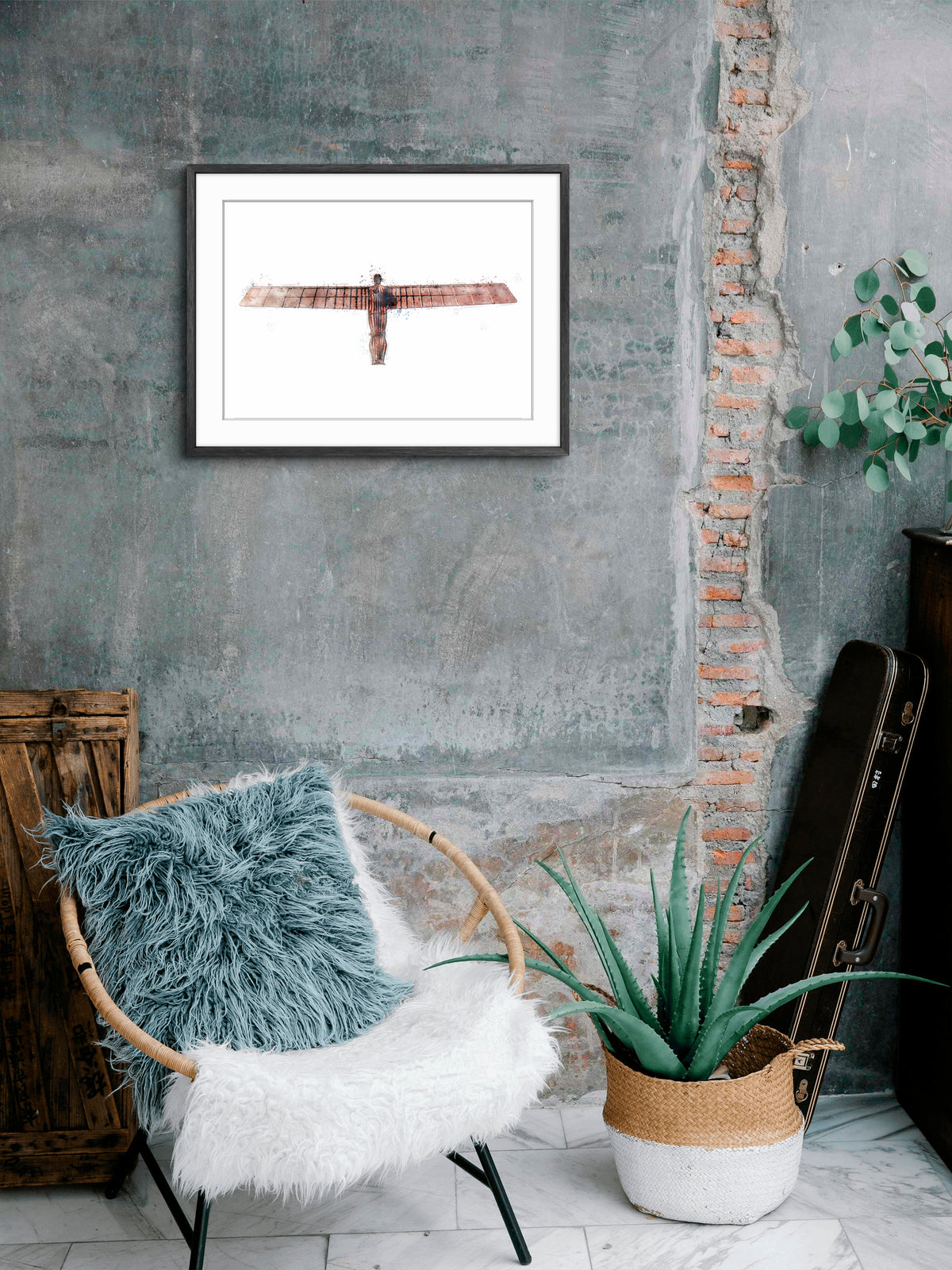 The Angel of the North - Digital Watercolour - Gateshead