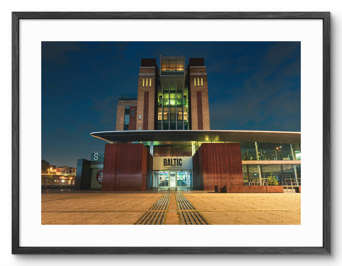 Framed print of the Baltic Centre for Contemporary Art on Gateshead Quayside.