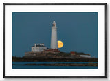 Lighthouse and Full Moon