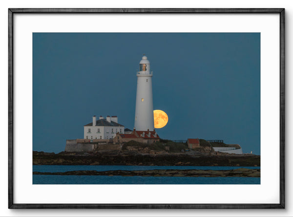 Lighthouse and Full Moon