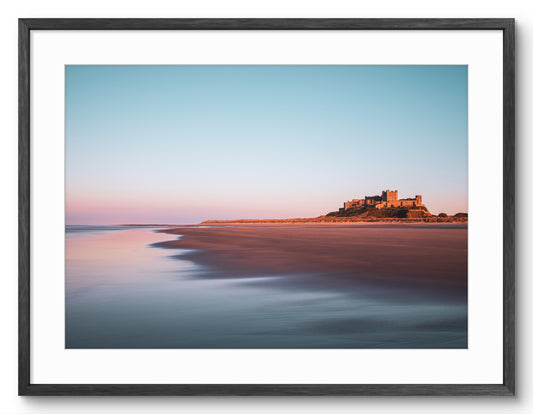 Bamburgh Castle and Beach in Frame