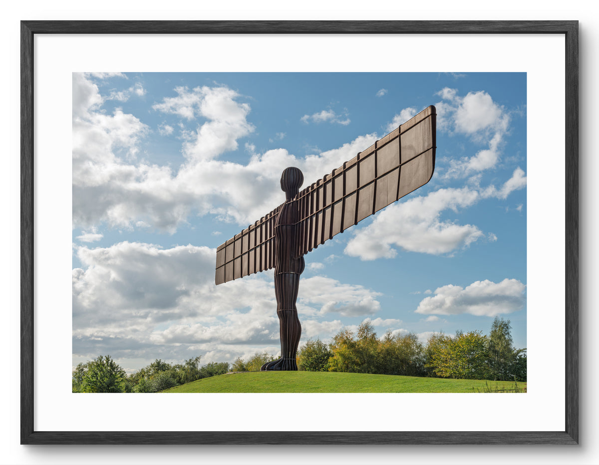 The Angel of The North - Antony Gormley - Gateshead - Tyne and Wear shown as a framed photographic print.