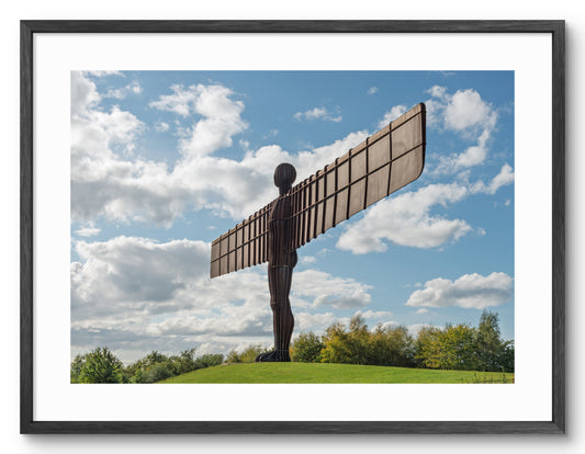 The Angel of The North - Antony Gormley - Gateshead - Tyne and Wear shown as a framed photographic print.
