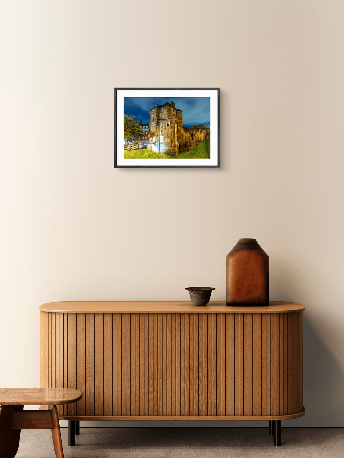 The Black Gate - Newcastle Keep - Newcastle Upon Tyne wall art displayed in a styled room setting.