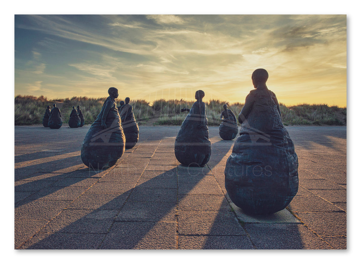 South Shields Weebles - Conversation Piece - South Shields shown as a canvas print.