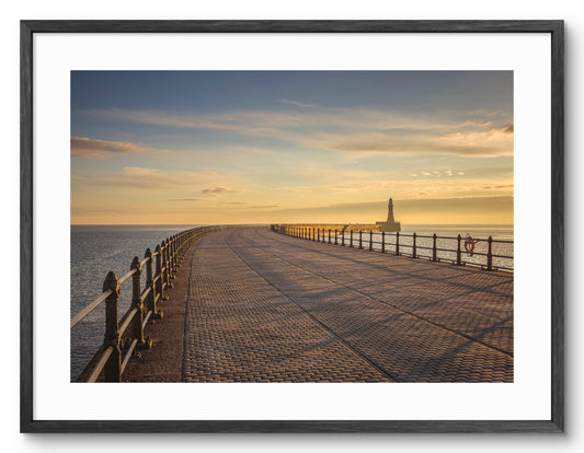 Roker Pier Sunrise - Roker - Sunderland shown as a framed photographic print.