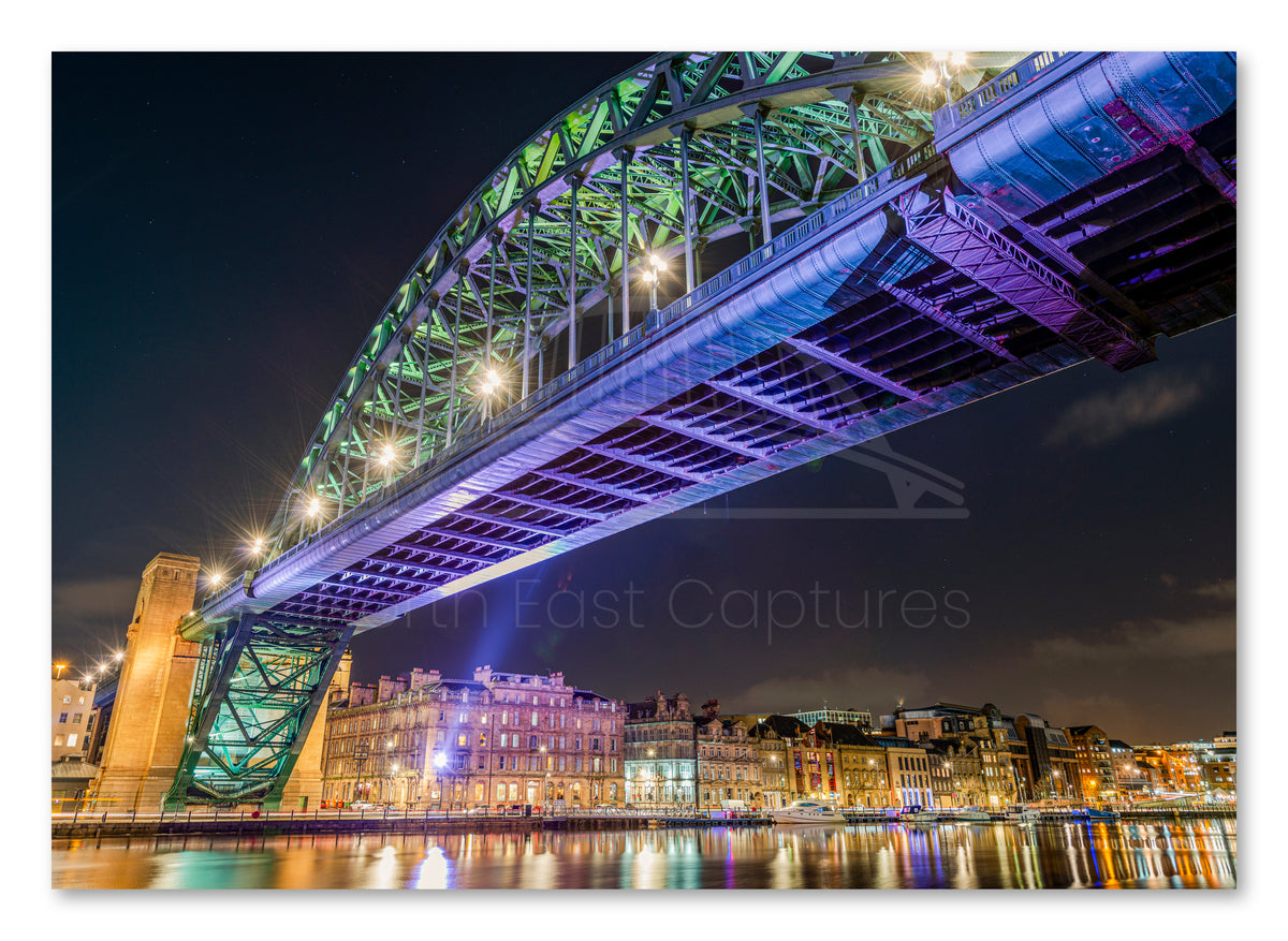 Tyne Bridge - Newcastle Quayside - Newcastle shown as a canvas print.