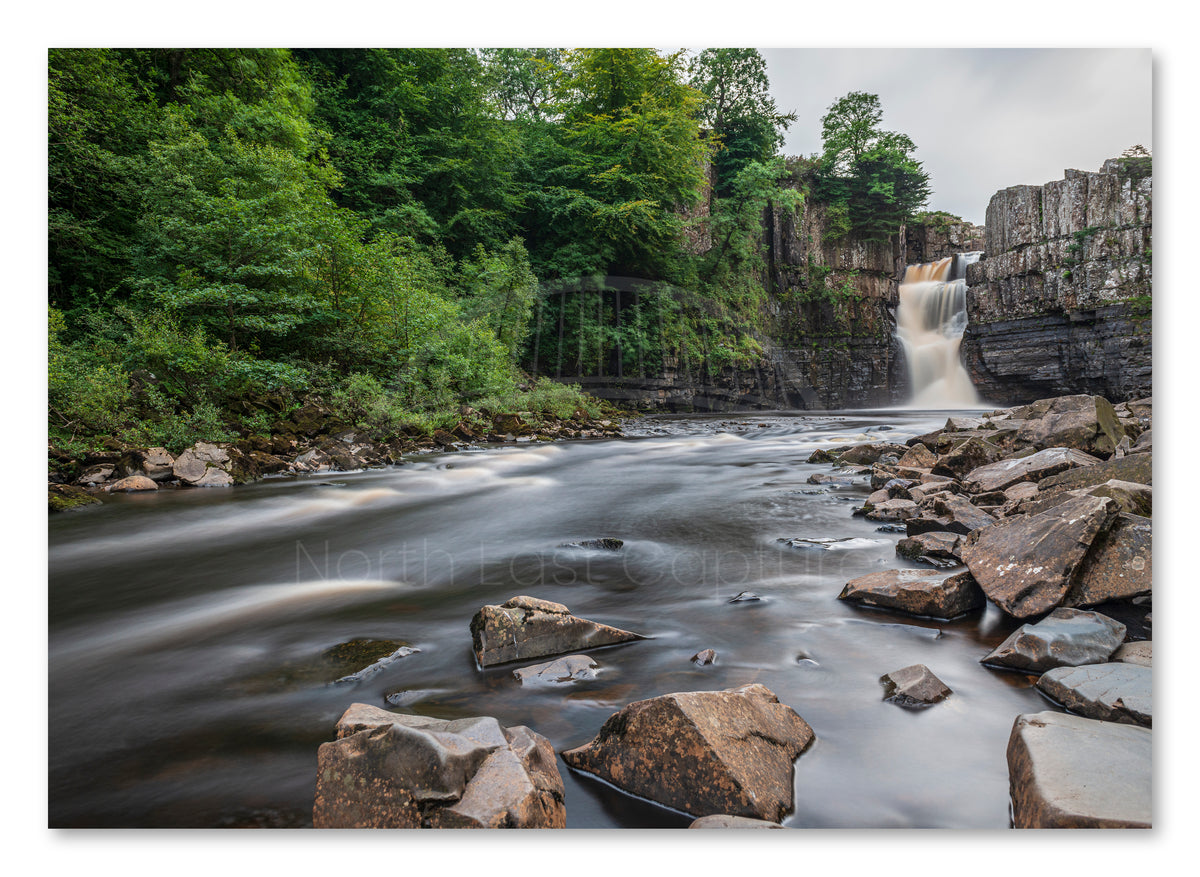 High Force Waterfall - Long Exposure - Weardale - County Durham shown as a canvas print.