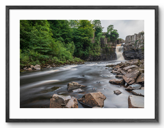 High Force Waterfall - Long Exposure - Weardale - County Durham shown as a framed photographic print.