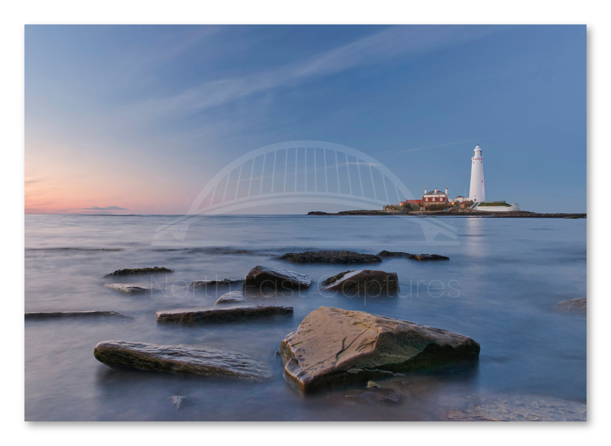 St Mary's Lighthouse - Whitley Bay - North East Captures shown as a canvas print.