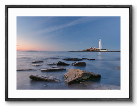 St Mary's Lighthouse - Whitley Bay - North East Captures shown as a framed photographic print.