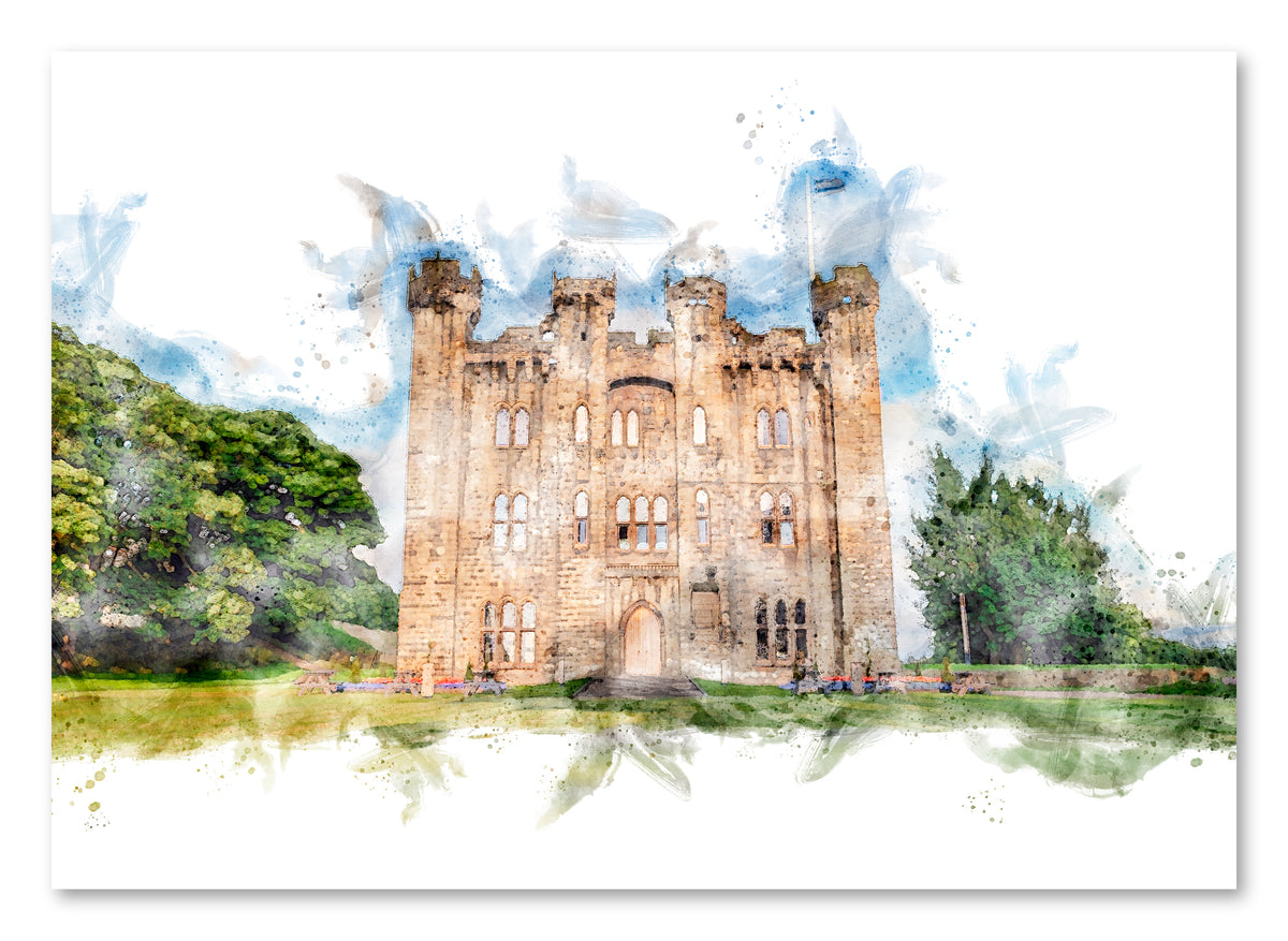Hylton Castle - Digital Watercolour - Sunderland