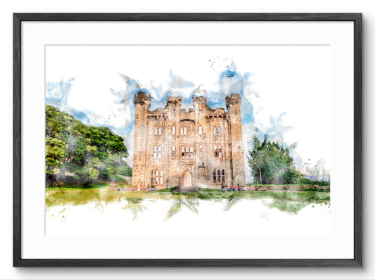 Hylton Castle - Digital Watercolour - Sunderland