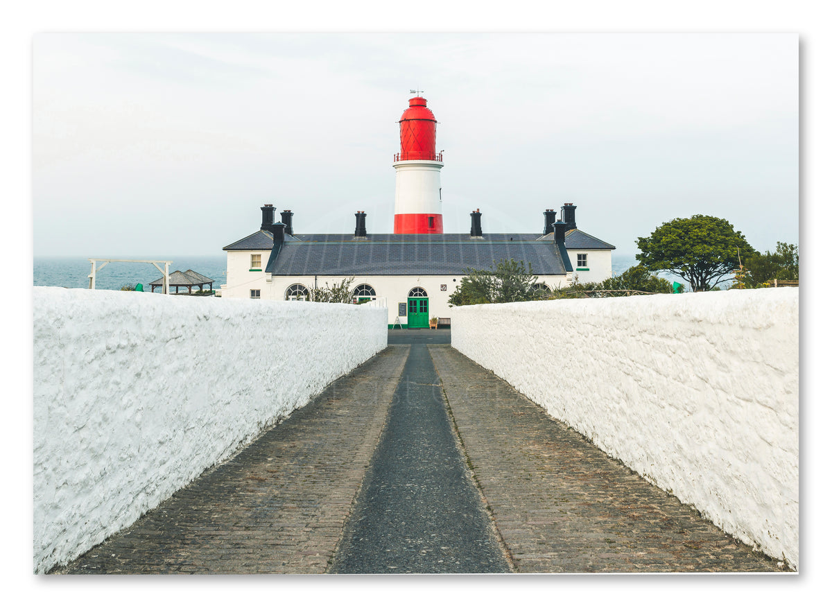 Souter Lighthouse - Red and White Lighthouse - Sunderland shown as a canvas print.